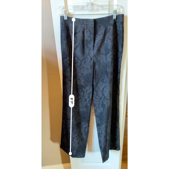 Coldwater Creek Women’s Black Jacard Wide Leg Pants Size 8 - Picture 5 of 5